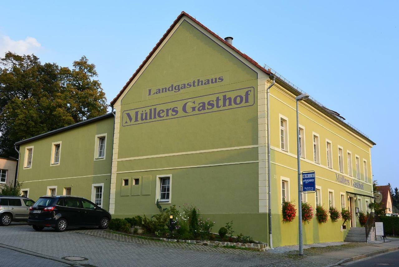 Landgasthaus Müllers Gasthof Radeberg Exterior foto